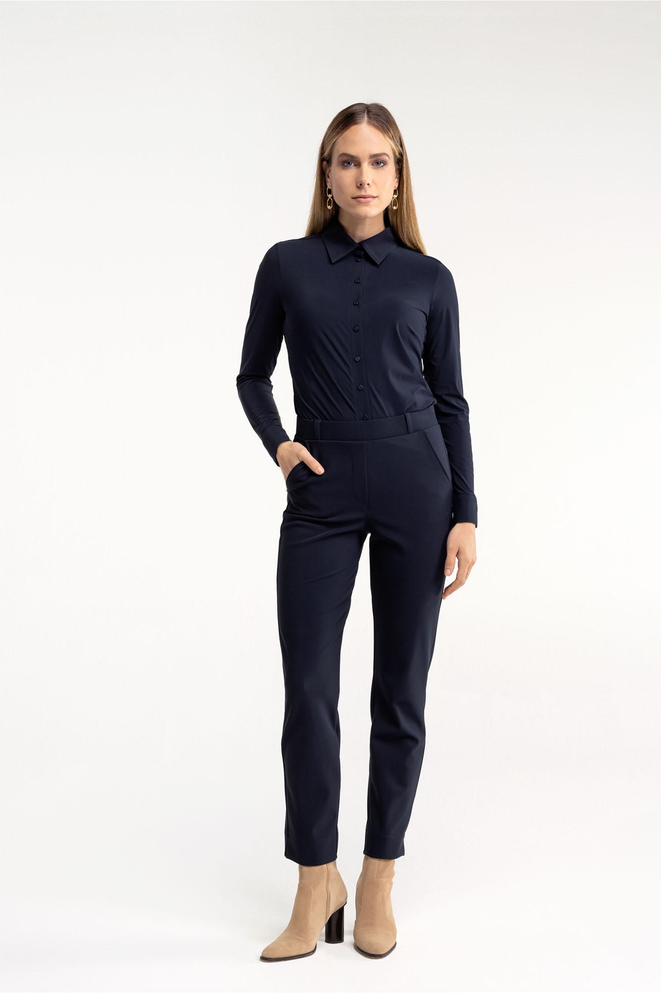 Anne bonded trousers – Blauw
