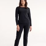 Anne bonded trousers – Zwart