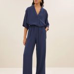 benji viscose pants – Donkerblauw