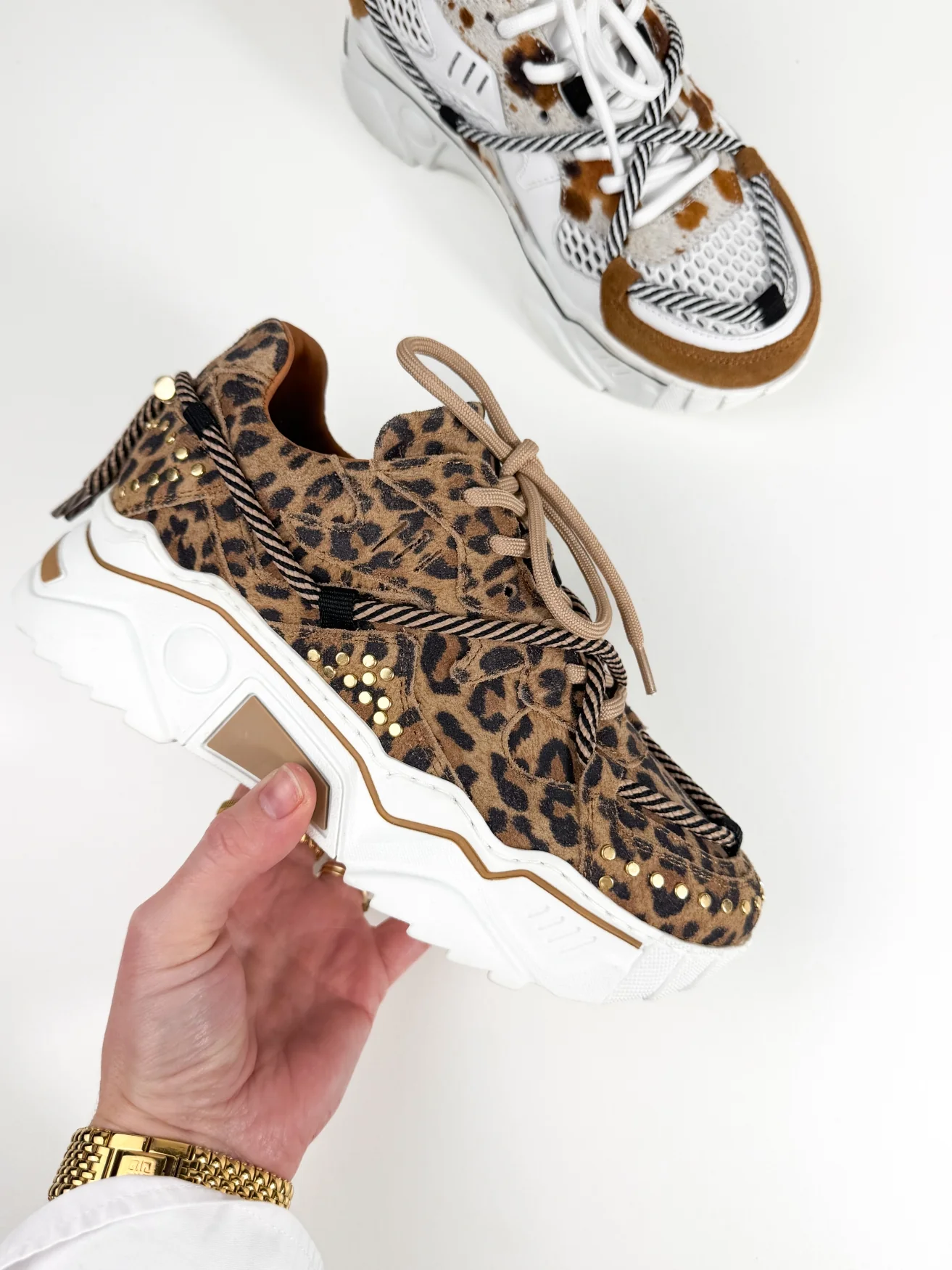 JUPITER studs leopard - Sneakers | Cognac - Afbeelding 4