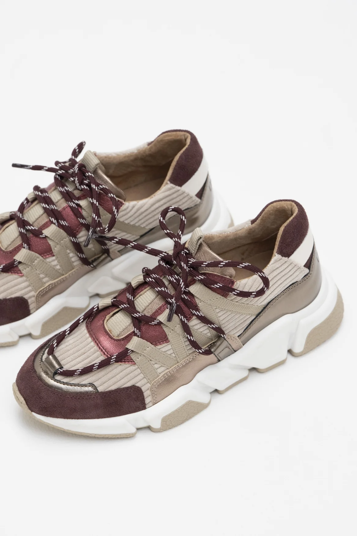 LOS ANGELES corduroy - Sneakers | Bordeaux / Beige