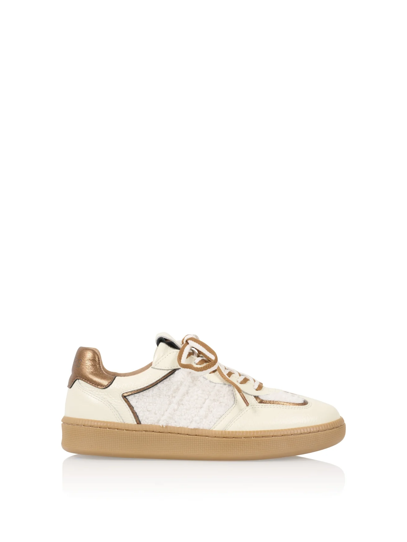 MIRABEL teddy – Sneakers | Off white / Bronze